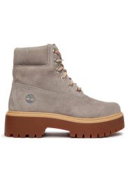 Timberland Trzewiki Stone Street TB0A5THXEJR1 Szary. Szare botki Timberland, bez wzorów, ze skóry, bez obcasa, na płaskiej podeszwie, bez zapięcia. Za 819.99 zł.