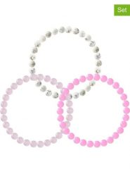 Pearline Bransoletki (3 szt.) z kamieniami szlachetnymi rozmiar: onesize. Białe bransoletki Pearline, z agatem. Za 161.73 zł.