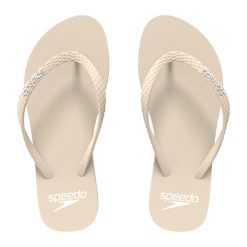 Klapki japonki damskie Speedo Flip Flop. Białe klapki Speedo, bez wzorów, bez obcasa. Za 119.12 zł.