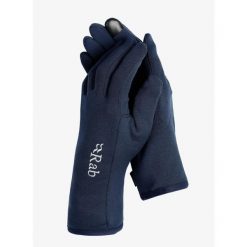 Rękawiczki Rab Power Stretch Contact Glove. Niebieskie rękawiczki RAB, bez wzorów, sportowe. Za 130.99 zł.