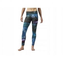 Legginsy treningowe damskie Reebok Graphic. Niebieskie legginsy Reebok, s, bez wzorów. Za 352.00 zł.