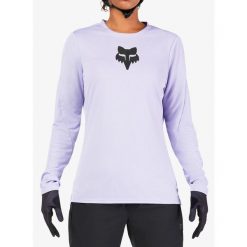 Bluza rowerowa damska Fox Ranger LS Jersey Fox Head. Fioletowe bluzy FOX, bez wzorów, z jersey, bez kaptura. Za 221.99 zł.