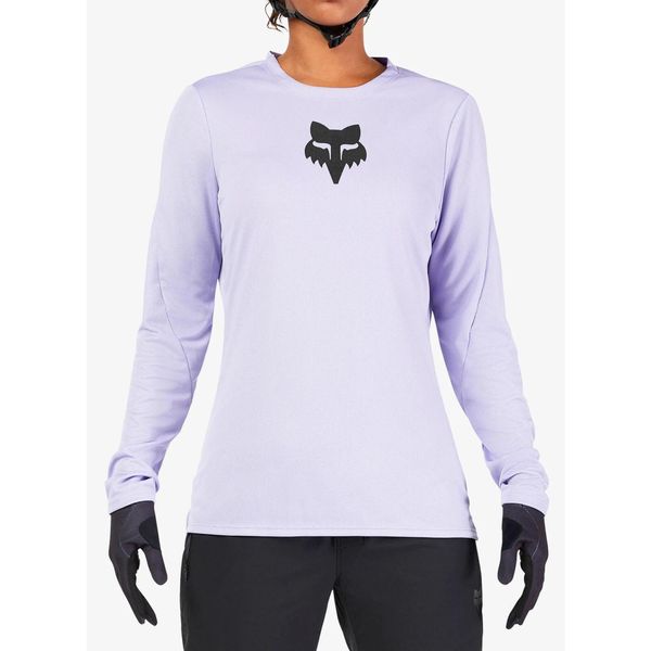 Bluza rowerowa damska Fox Ranger LS Jersey Fox Head. Fioletowe bluzy FOX, bez wzorów, z jersey, bez kaptura. Za 209.99 zł.
