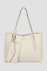 GUESS Beżowa shopperka damska 3 w 1 Brenton. Brązowe shopper Guess, z aplikacjami, eleganckie, bez dodatków. W wyprzedaży za 559.99 zł.