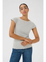 Kaffe Koszulka w kolorze szarym rozmiar: S. Szare bluzki Kaffe, s, bez wzorów, bez kołnierzyka, bez ramiączek. Za 43.99 zł.