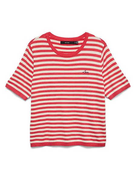 Vero Moda Sweter w kolorze czerwono-białym rozmiar: XS. Czerwone swetry Vero Moda, xs, bez wzorów, bez ramiączek. Za 75.34 zł.