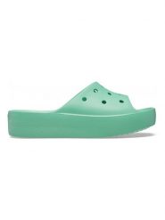 Crocs Klapki "Classic" w kolorze zielonym rozmiar: 38/39. Zielone klapki Crocs, bez wzorów, z otwartym noskiem, bez obcasa. Za 132.45 zł.