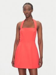 BARDOT Sukienka koktajlowa 59857DB Czerwony Slim Fit. Czerwone sukienki Bardot, bez wzorów, z syntetyku, wizytowe, bez kołnierzyka, bez ramiączek. Za 389.99 zł.