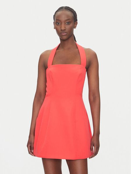 Bardot Sukienka koktajlowa 59857DB Czerwony Slim Fit. Czerwone sukienki Bardot, bez wzorów, z syntetyku, wizytowe, bez kołnierzyka, bez ramiączek. Za 349.99 zł.