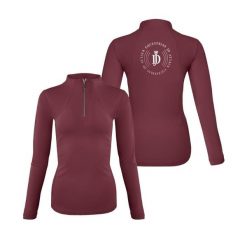 Bluzka techniczna Cathrine bordowa. Brązowe bluzki JD ATTACK, bez wzorów, sportowe, bez kołnierzyka, bez ramiączek. Za 229.00 zł.