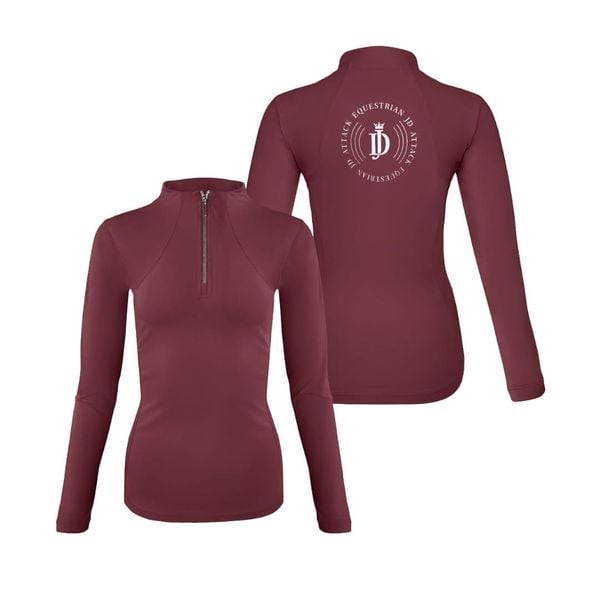 Bluzka techniczna Cathrine bordowa. Brązowe bluzki JD ATTACK, bez wzorów, sportowe, bez kołnierzyka, bez ramiączek. Za 229.00 zł.