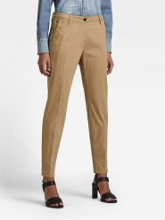 G-Star Spodnie chino w kolorze beżowym rozmiar: W35/L32. Brązowe spodnie materiałowe G-Star, l, bez wzorów. Za 83.62 zł.