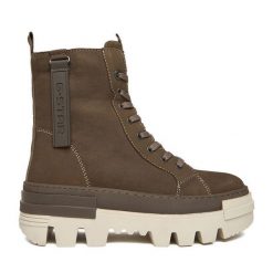 Trzewiki G-Star Raw. Zielone botki G-Star Raw, bez wzorów, bez obcasa, na płaskiej podeszwie, bez zapięcia. Za 399.99 zł.