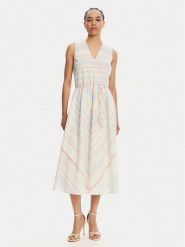 TWINSET Sukienka letnia 251LM2JAA Błękitny Loose Fit. Niebieskie sukienki Twinset, na lato, m, bez wzorów, z bawełny, bez kołnierzyka, bez ramiączek. Za 919.99 zł.