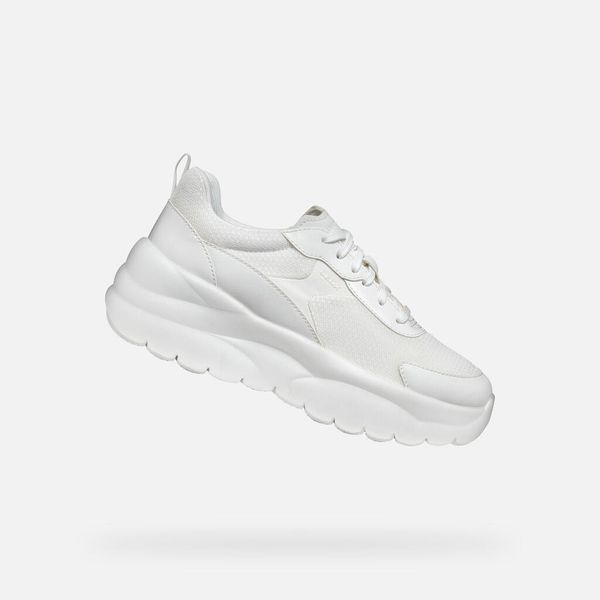 Buty GEOX D XTORS Biały. Białe trekkingi Geox, z syntetyku, trekkingowe. Za 336.99 zł.