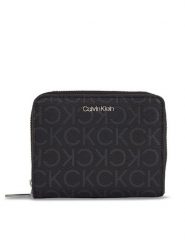 Calvin Klein Mały Portfel Damski Ck Must Md Z/A Wallet_Epi Mono K60K611932 Czarny. Czarne portfele Calvin Klein, bez wzorów, ze skóry. Za 139.99 zł.