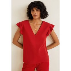 Mango - Top Lolao. Czerwone topy Mango, m, bez wzorów, z elastanu, bez kołnierzyka, bez ramiączek. W wyprzedaży za 29.90 zł.