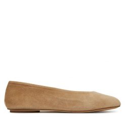 Baleriny Weekend Max Mara. Brązowe baleriny Weekend Max Mara, bez wzorów, bez obcasa. Za 1,449.00 zł.