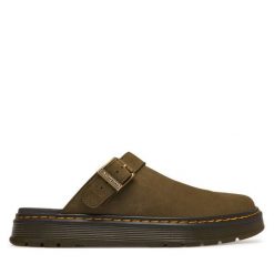 Klapki Dr. Martens. Zielone klapki Dr. Martens, bez wzorów, bez obcasa. Za 649.99 zł.