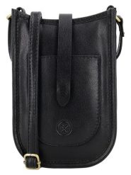 HIDE & STITCHES Skórzana torebka "Jura" w kolorze czarnym na telefon - 12 x 17 x 4 cm rozmiar: onesize. Czarne torby na ramię HIDE & STITCHES, bez wzorów, z materiału, przez ramię, bez dodatków. Za 130.99 zł.