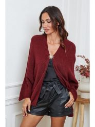 So Cachemire Kardigan "Enouka" w kolorze bordowym rozmiar: XL. Czerwone kardigany So Cachemire, xl, bez wzorów, z wełny. Za 144.24 zł.