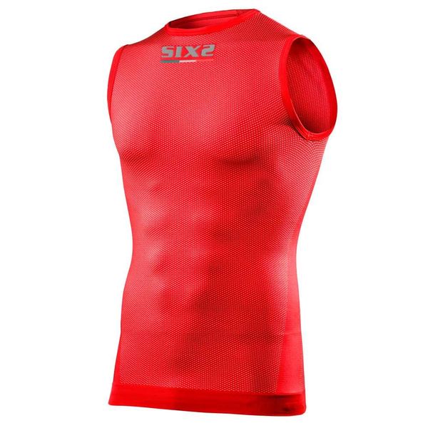 Tank top Sixs SMX. Czerwone koszulki sportowe SIXS, xl, bez wzorów, bez kołnierzyka, bez ramiączek. Za 196.50 zł.