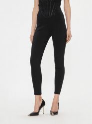 Elisabetta Franchi Spodnie materiałowe PA-036-37E2-V420 Czarny Slim Fit. Czarne spodnie materiałowe Elisabetta Franchi, bez wzorów, z materiału. Za 939.99 zł.