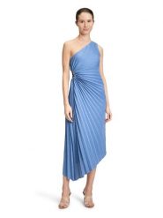 Vera Mont Sukienka w kolorze błękitnym rozmiar: 36. Niebieskie sukienki Vera Mont, bez wzorów, z asymetrycznym kołnierzem, bez ramiączek, midi, asymetryczne. Za 260.99 zł.