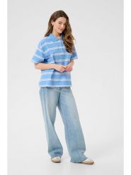 Kaffe Koszulka polo w kolorze błękitnym rozmiar: XL. Niebieskie bluzki Kaffe, xl, bez wzorów, z bawełny, bez kołnierzyka, bez ramiączek. Za 91.77 zł.