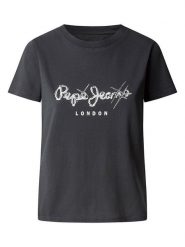 Pepe Jeans Koszulka "Leticia" w kolorze czarnym rozmiar: XS. Czarne bluzki Pepe Jeans, xs, bez wzorów, z bawełny, bez kołnierzyka, bez ramiączek. Za 88.43 zł.
