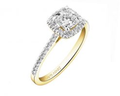 Pierścionek z żółtego złota z diamentami laboratoryjnymi - 1,25 ct - próba 750. Żółte pierścionki Apart, z diamentem, złote. Za 12,990.00 zł.