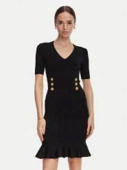 Marciano Guess Sukienka dzianinowa G6YK18 Z1012 Czarny Slim Fit. Czarne sukienki Marciano Guess, z aplikacjami, z dzianiny, bez kołnierzyka, bez ramiączek. Za 989.99 zł.
