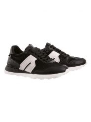 Högl Skórzane sneakersy "Tony" w kolorze czarno-białym rozmiar: 41,5. Białe trampki Högl, bez wzorów, z materiału, bez zapięcia. Za 325.79 zł.
