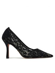 Nine West Szpilki CEO-S3S96688 Czarny. Czarne szpilki Nine West, bez wzorów, z materiału, bez obcasa, na szpilce, bez zapięcia. Za 249.99 zł.