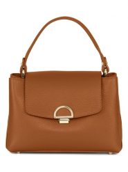 Mia Tomazzi Skórzana torebka "Ingegnoli" w kolorze jasnobrązowym - 25 x 19 x 9 cm rozmiar: onesize. Brązowe torby na ramię Mia Tomazzi, bez wzorów, z materiału, przez ramię, bez dodatków. Za 304.99 zł.