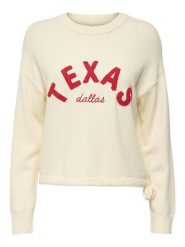 ONLY Sweter w kolorze kremowym rozmiar: XL. Brązowe swetry Only, xl, bez wzorów, ze splotem, bez ramiączek. Za 122.38 zł.