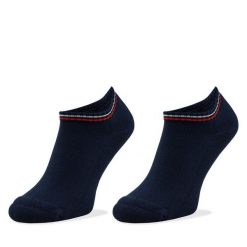 Stopki Tommy Hilfiger. Niebieskie skarpety TOMMY HILFIGER, bez wzorów. Za 59.99 zł.