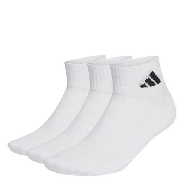 SKARPETY CUSHIONED SPORTSWEAR ANKLE SOCKS, 3 PARY. Białe skarpety Adidas, bez wzorów, z bawełny. Za 54.95 zł.