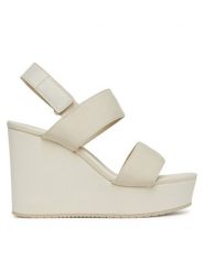 Calvin Klein Jeans Sandały Wedge Sandal Webbing In YW0YW01790 Szary. Szare sandały Calvin Klein Jeans, bez wzorów, z jeansu, bez obcasa, na koturnie, bez zapięcia. Za 279.99 zł.
