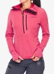 Bluza z kapturem damska La Sportiva Big Wall Pullover Hoody. Czerwone bluzy La Sportiva, l, bez wzorów, z materiału, z kapturem. Za 603.89 zł.