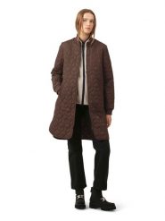 Ilse Jacobsen Płaszcz pikowany w kolorze ciemnobrązowym rozmiar: 34. Brązowe płaszcze Ilse Jacobsen, bez wzorów, bez kaptura. Za 139.87 zł.