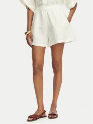 BOSS Szorty materiałowe C_Tallan 50559251 Kremowy Relaxed Fit. Białe szorty Boss, bez wzorów, ze lnu. Za 449.99 zł.