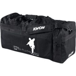 Torba sportowa Kung Fu Kwon. Czarne torby na ramię KWON, bez wzorów, z nylonu, militarne, na ramię, duże, bez dodatków. Za 159.00 zł.