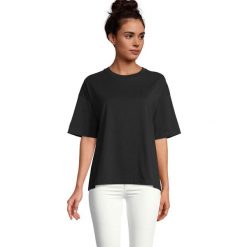 Koszulka Damska Boxy Oversized T-shirt. Brązowe t-shirty SOL'S, s, bez wzorów, bez kołnierzyka, bez ramiączek. Za 90.99 zł.
