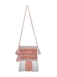 BLE Torebka w kolorze biało-jasnoróżowym - 26 x 23 cm rozmiar: onesize. Białe torby na ramię BLE, z aplikacjami, z materiału, na ramię, bez dodatków. Za 64.95 zł.
