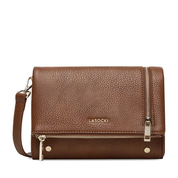 Torebka Lasocki. Brązowe listonoszki Lasocki, bez wzorów, bez dodatków. Za 169.99 zł.