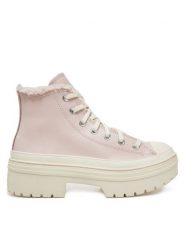 Converse Trampki Chuck Taylor All Star Lugged Heel Sherpa A09346C 662 Różowy. Czerwone trampki Converse, bez wzorów, z materiału, bez zapięcia. Za 279.99 zł.