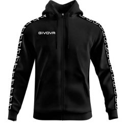 Bluza opaska z kapturem z pełnym zamkiem błyskawicznym Givova. Czerwone bluzy Givova, s, bez wzorów, z bawełny, z kapturem. Za 261.50 zł.