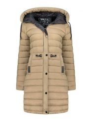 Canadian Peak Płaszcz pikowany "Batigeak" w kolorze beżowym rozmiar: M. Brązowe płaszcze Canadian Peak, m, bez wzorów, bez kaptura. Za 311.85 zł.