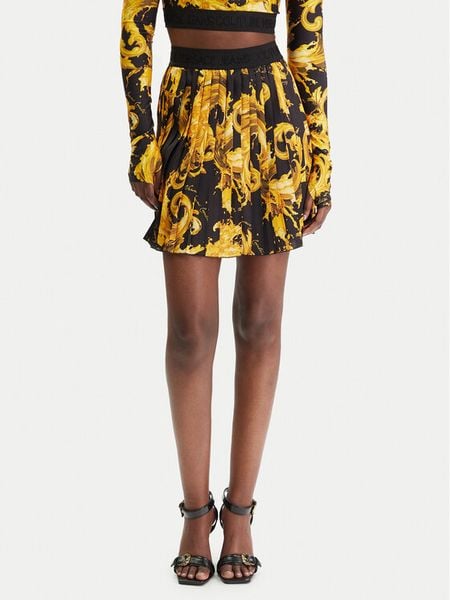 Versace Jeans Couture Spódnica mini 80HAE820 NS834 Czarny Regular Fit. Czarne spódnice Versace Jeans Couture, bez wzorów, z jeansu, mini. Za 728.99 zł.
